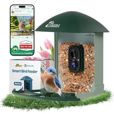 Upgraded Smart Bird Feeder with 4MP HD Camera, Birdwatching Camera Forest Green
