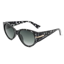 Women's Retro Cat Eye Sunglasses Round Oval Vintage Fashion With UV400 Shades