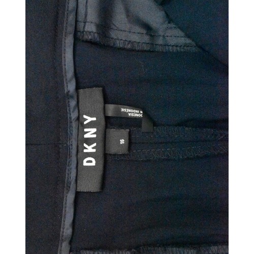 DKNY Women's Size 16 Dress Pants Straight Pants Blue Polyester Zip Solid - Picture 7 of 8