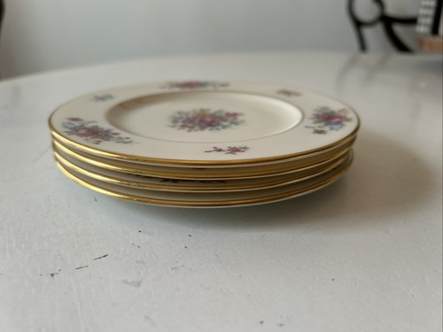 Lenox Rose (Red Print) Salad Bread Dessert Plates (4) Made In USA 6.5”D VTG - Picture 14 of 15