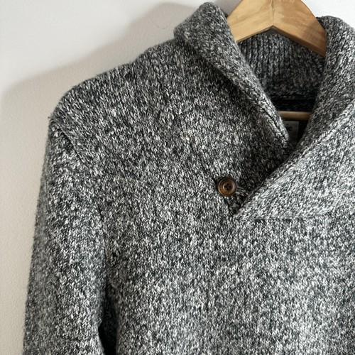 Abercrombie & Fitch Sweater Mens Small Shawl Collar Button Pullover Knit Preppy - Picture 3 of 12