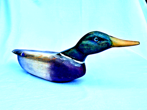 Entenköder Holzschnitzerei "River Mallard" signiert 19"L - Bild 9 von 17