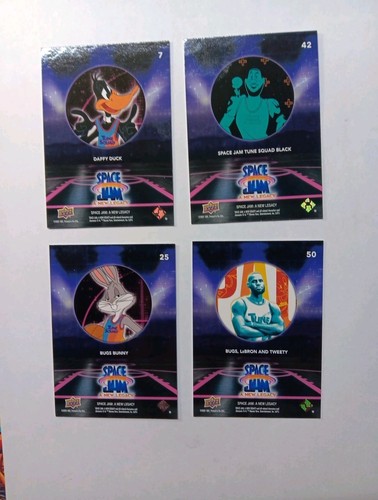 2021 Space Jam Lebron James Upper Deck Bugs Bunny, Daffy, Team Card 4 Card Lot - Picture 2 of 2