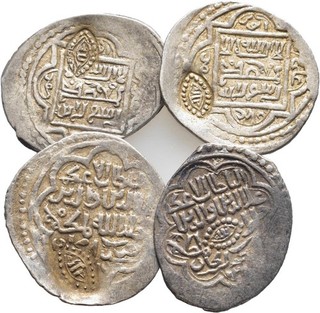 FITZ ISLAMIC ANATOLIAN LOT 4 COINS ERETNA AKCE SILVER ØNON667