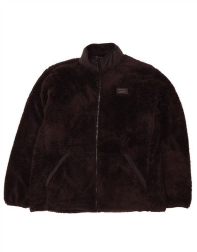 REEBOK Mens Fleece Jacket 2XL Black Polyester AN05 - Picture 3 of 5