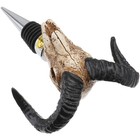 Metal Wine Bottle Stoppers with Buffalo Skull Design for Beverage Bottles