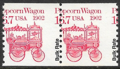 Francobollo USA #2261 16,7c. Carro Popcorn Errore Errore MNH - Foto 1 di 2