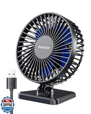 Gaiatop USB Desk Fan, Small But Powerful, Personal Portable Quiet 3 Speeds, A