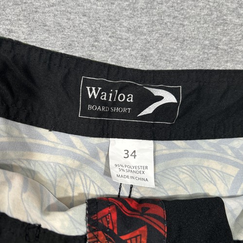 Wailoa Surf Shorts Mens Size 34 (4 Way Stretch) Board Short Rainbow Tribal Swim - Picture 2 of 8