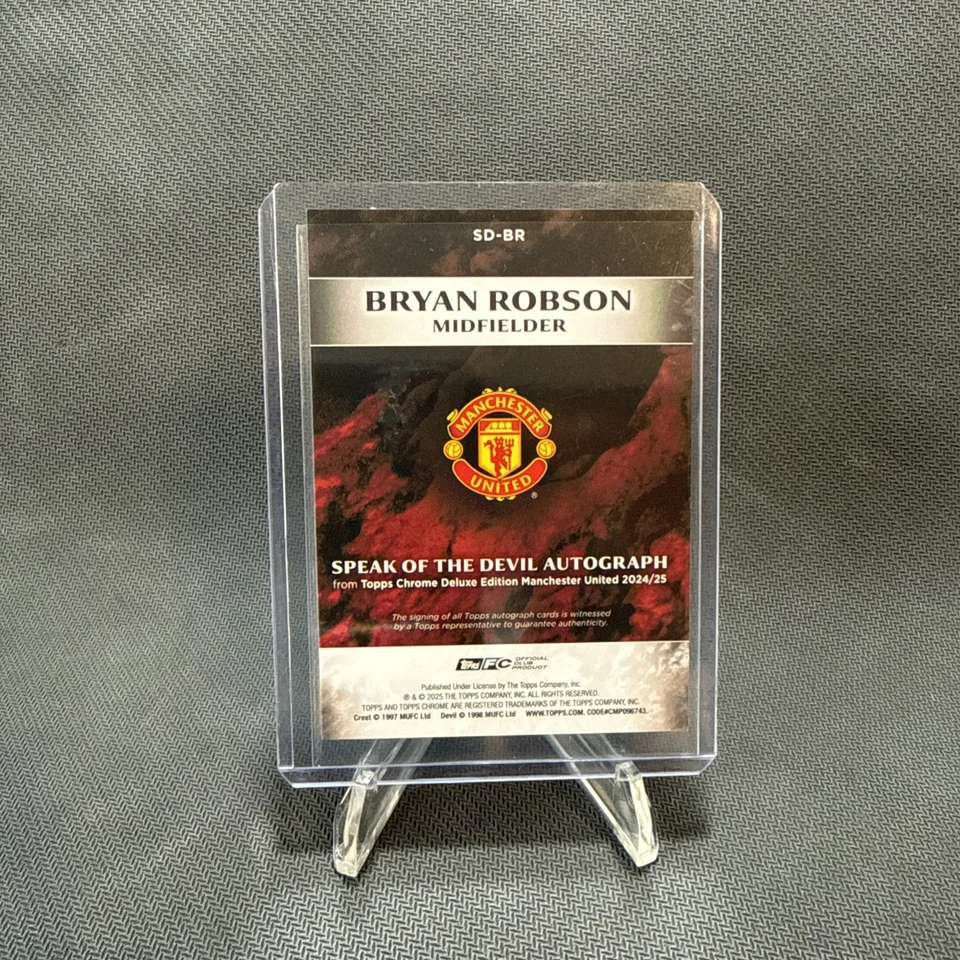 2024/25 Topps Man Utd Chrome Deluxe Speak Of The Devil Bryan Robson auto /50 - Image 2 of 2