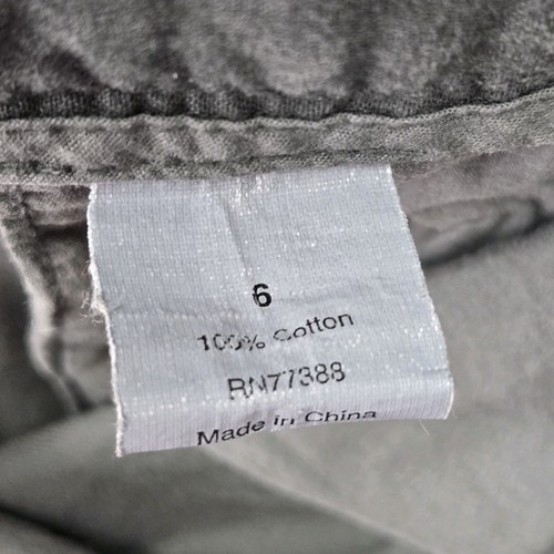Y2K J. Crew Damen Chino Shorts Größe 6 grau verwaschen Sommer Taschen 100 % Baumwolle - Bild 5 von 9