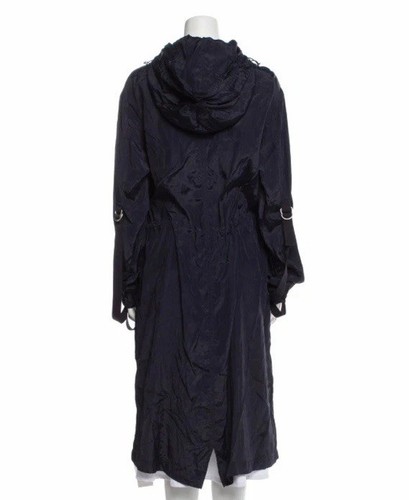 Helmut Lang Paracadute Bondage Parka Giacca Navy Techwear Viscosa Nylon Raro Taglia L - Foto 3 di 8