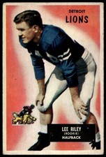 1955 BOWMAN LEE RILEY 21 GOOD FOOTBALL DETROIT LIONS