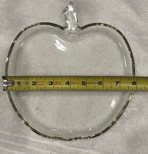 Set of 8 Hazel Atlas Vintage Glass Apple/Pumpkin Glass Plates - Picture 8 of 8