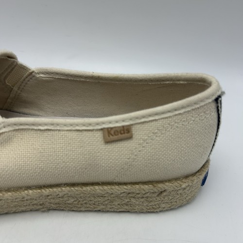 Keds Espadrille Schuhe Damen 8 schwarze Canvas Slipper Espadrilles schwarz elfenbein - Bild 6 von 12