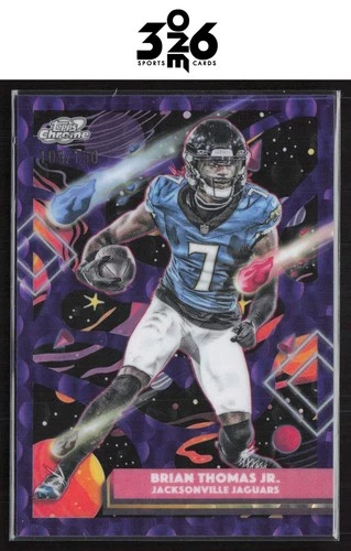 Brian Thomas Jr. 2025 Topps Chrome Cosmic Purple Nebula Refractor #46 #/150