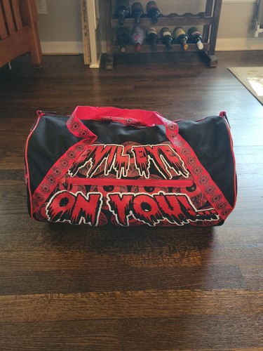 Kreepsville 666 Evil Eye On You Barrel Duffle Zip Bag Gym Travel - Excellent - Picture 2 of 8