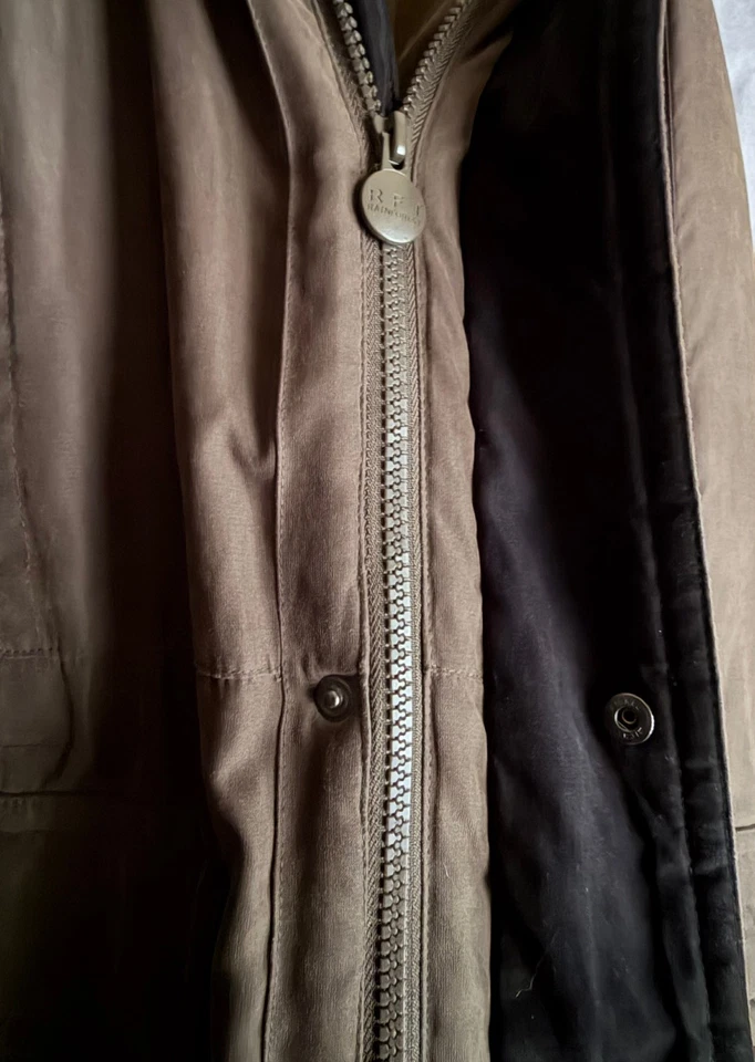 Abrigo Parka de Invierno Estilo Plumón RFT Rainforest Para Hombre L Marrón/Oliva Aislado Foto 3 de 4