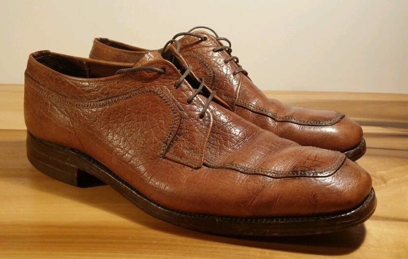 VTG Florsheim Imperial Distressed Oxford Pebble Grain Brown Distressed Imperial Pelle Shoe 11 11.5 ad4946 VTG Florsheim Imperial Distressed Oxford Pebble Grain Brown Distressed Imperial Pelle Shoe 11 11.5 ad4946
