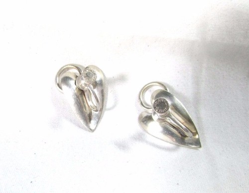 Vintage - Blatt - Schraub - Ohrringe - Sterling Silber 925 - Bild 4 von 12