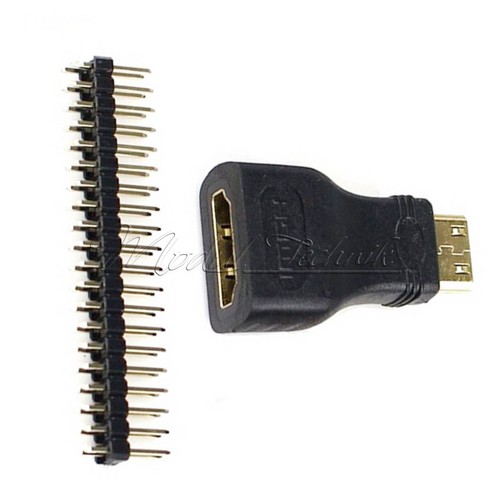 Raspberry Pi Zero Kit Mini HDMI to HDMI Adapter + Micro USB+GPIO Header 3 in 1 - Bild 3 von 9