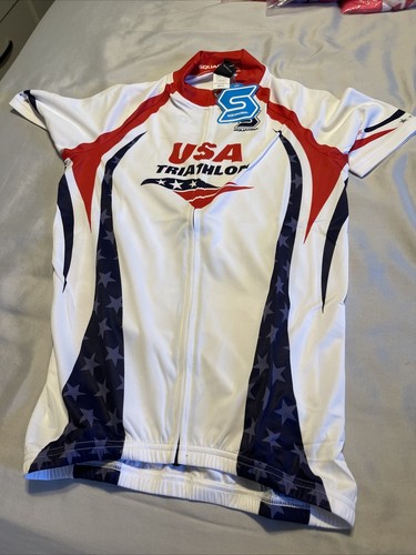 Squadra Team Gear Short Sleeve Jersey Women’s USA Triathlon Cycling Women #1345 - Picture 3 of 7