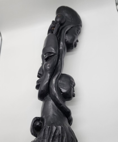 Vintage African Tribal Hand Carved Wooden Family Tree Of Life 26" Sculpture OOAK - Picture 2 of 15