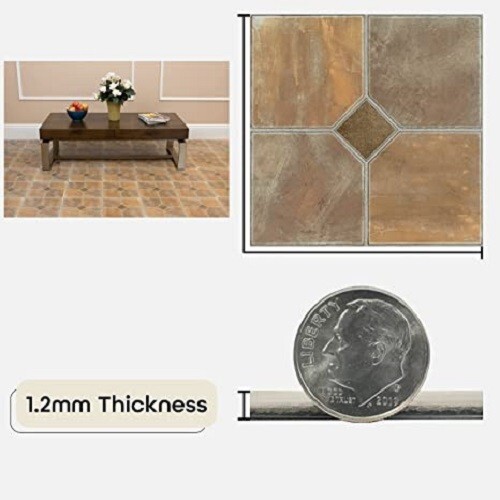Rustic Slate Vinyl Tiles Peel And Stick Floor 20 Pack Flooring Self Adhesive - Picture 5 of 8