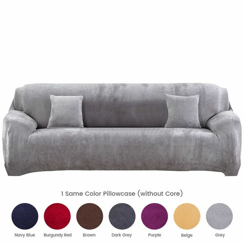Stretch Plush Thick Couch Sofa Cover Chair Sofa 1/2/3/4 Seat Slipcover Protector - Picture 64 of 69