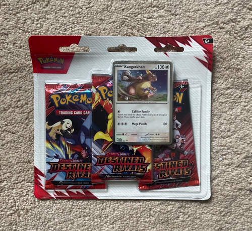 Pokemon Destined Rivals 3-Pack Blister IN HAND Kangaskhan