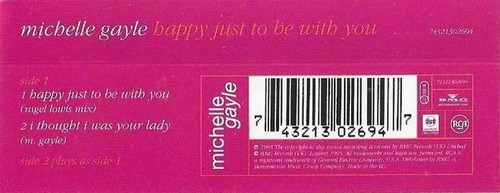 Michelle Gayle Happy Just To Be With You CASSETTE SINGLE House RnB/Swing Funk - Picture 4 of 6