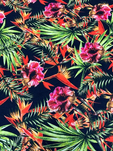 4 METRES GOOD QUALITY FLORAL PRINT SCUBA STRETCH JERSEY FABRIC MULTI CHEAPEST - Picture 2 of 6
