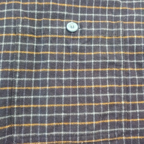 Y2k Denim Co Flannel Jacket Woman Plus 3X Blue Plaid Zip Leather Elbow Patch Vtg - Picture 8 of 9