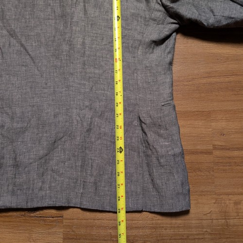 H&M Linen Blazer Mens 40R Gray Sport Coat 2 Button Jacket Business Casual - Picture 10 of 11