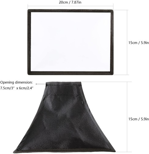 Flash Diffuser Light Softbox 2 Pack Speedlight Softbox Collapsible With Pouch - Picture 3 of 7
