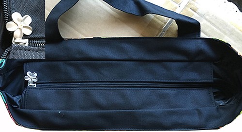 Hawaiian Canvas Black Tote Bag Handbag Shop Hawaii Travel Hibiscus Floral SM New - Picture 2 of 4