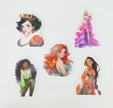 Anime Princess Stickers Journal Diary DIY Crafts Cartoon Phone Case Sticker Cute