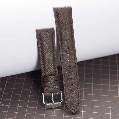 Brown Epsom Skin Watch Band, Calfskin Leather Watch Strap Gift for Men 16mm-24mm - Picture 1 of 6