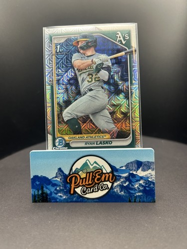 2024 Bowman Chrome Mega Box Ryan Lasko 1st Mojo Refractor - Athletics BCP-105