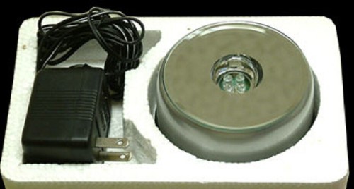 4 x 3D Laser crystal ROTARY 4 Color 3 Inch Light Stand Bases - Picture 2 of 2