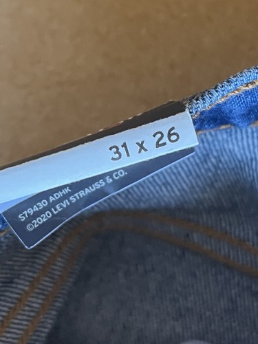 LEVIS PREMIUM WEDGIE STRAIGHT WOMEN'S JEANS 31×26 BUTTON FLY FRINGE HEM NWT - Picture 10 of 15
