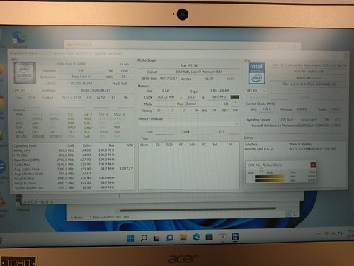 Acer Swift SF314-51 14" i5-7200u 2.5ghz 8gb ram 256gb SSD NXGKKAA0057120377B7200 - Picture 4 of 20