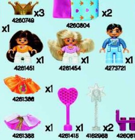 LEGO DUPLO Prince & Princesses from 4820-Princess Palace, 4822, 4825, 4826, 4828