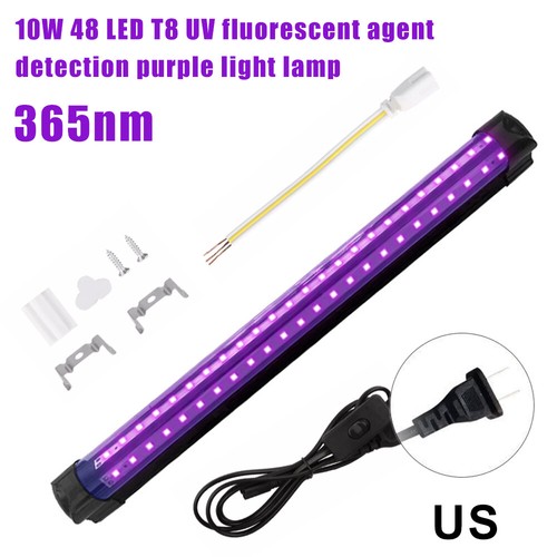 New!!!48 LED UV Black Light Bar Fixtures Ultraviolet Lamp US Strip Plug Party - Picture 12 of 15