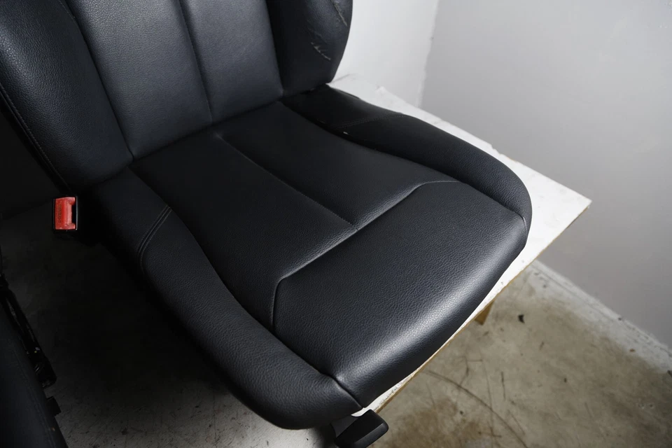 12-18 BMW 320i 328i 335i F30 FRONT MANUAL SEATS PAIR SET BLACK DAKOTA — 第 4/4 张图片