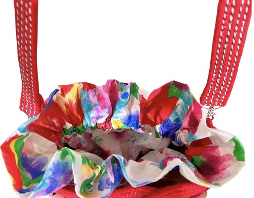 Handmade Bag……...Red Chain Link Corded Bag with Beaded Strap. New…..Trimzz - Bild 8 von 8