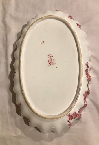 VINTAGE JOHN CARR & SONS BIRD & BLOOM BOWL HAND PAINTED VICTORIAN ENGLAND - Picture 5 of 5