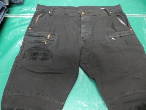 ROCK STAR ORIGINAL SUSHI MOTO SKINNY BLACK DISTRESSED SIZE 40X31 - Picture 6 of 11