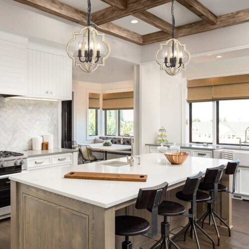Modern Wood Chandelier Lighting Fixture Living Room Ceiling Light Flush Mount US - Picture 20 of 24