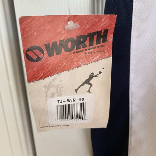 Worth Baseball Shirt Herren Large leicht 1/4 Zip Kurzarm windblau - Bild 9 von 10
